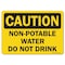 Signmission OSHA Caution, 3.5" Height, Decal, 5" x 3.5", Landscape, Non-Potable Water Do Not Drink OS-CS-D-35-L-19212 - alternate 1